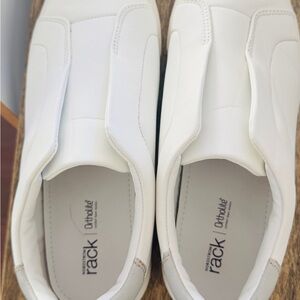 Nordstrom White Leather Fashion Slip-On Sneakers